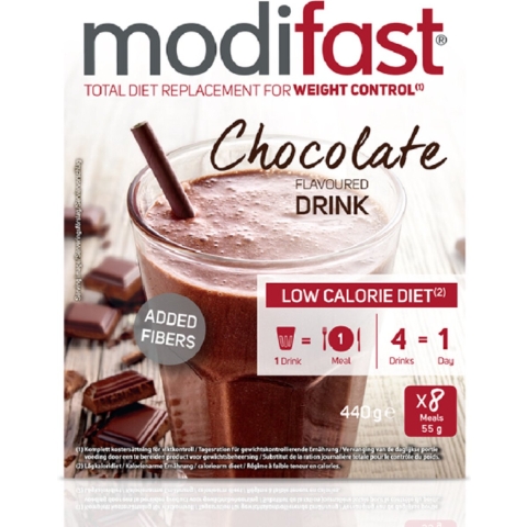 4x Modifast Intensive Milkshake Chocolade 8 x 55 gr