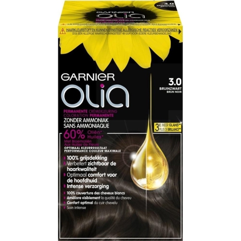 6x Garnier Olia Permanente Crèmekleuring 3.0 Donkerbruin