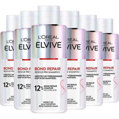 6x L'Oréal Elvive Bond Repair Pre-Shampoo 200 ml