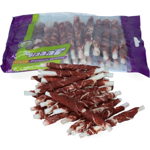 10x Braaaf Rol Sticks 12 cm Vlees met Vis 250 gr