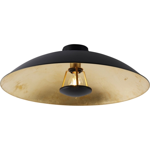 QAZQA Smart plafondlamp zwart met goud 60 cm incl. Wifi A60 -