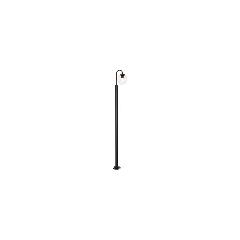 QAZQA Moderne lantaarn zwart met helder glas 200 cm IP44 - Sfera