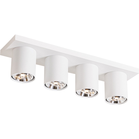 QAZQA Moderne plafondspot wit 4-lichts - Tubo