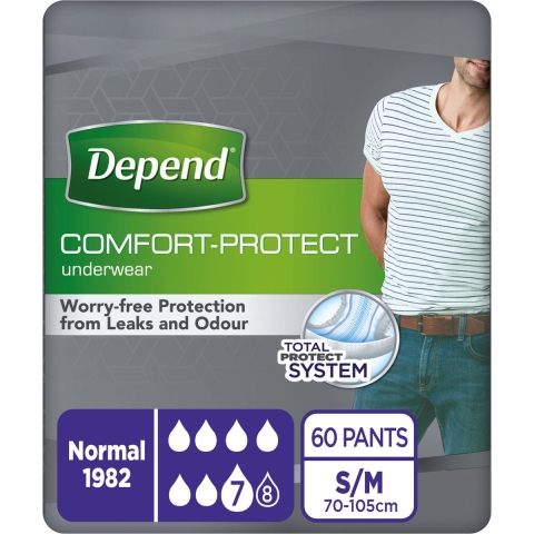 6x Depend Pants voor Mannen Normal S/M 10 Stuks