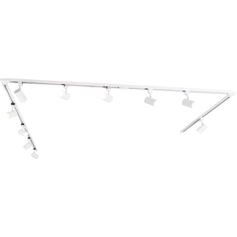 QAZQA Modern 1-fase railsysteem met 10 spots wit - Jeana