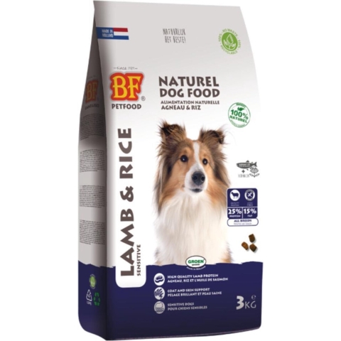 4x BF Petfood Lam en Rijst Hondenvoer 3 kg
