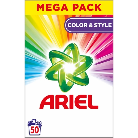 3x Ariel Waspoeder Kleur 50 wasbeurten 3 kg