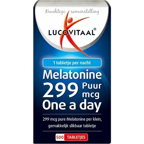 3x Lucovitaal Melatonine Puur 0.299mg 500 tabletten
