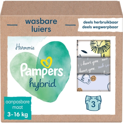 Pampers Harmonie Hybrid Wasbare Luiers 3 stuks