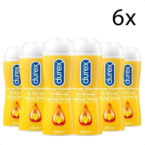 6x Durex Play Massage 2 In 1 Ylang Ylang 200 ml