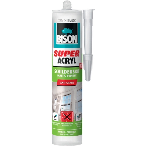 12x Bison Super Acrylaat Schilderskit Wit 300 ml