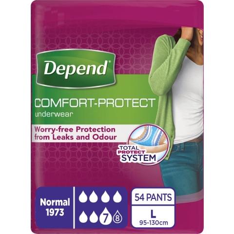 6x Depend Pants voor Vrouwen Normal L 9 stuks
