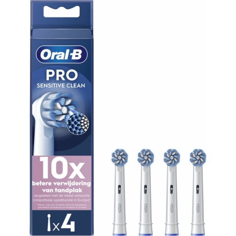 6x Oral-B Opzetborstels Sensitive Clean Wit 4 stuks