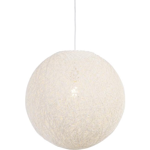 QAZQA Landelijke hanglamp wit 45 cm - Corda