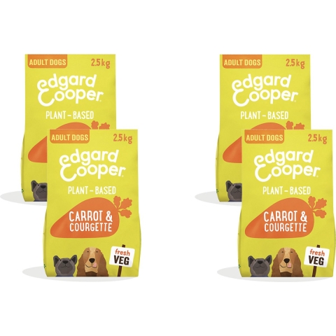 4x Edgard&Cooper Plantaardig Hondenvoer Wortel - Courgette 2,5 kg
