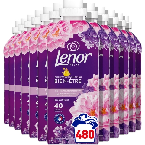 12x Lenor Wasverzachter Bloemenboeket 40 Wasbeurten 840 ml