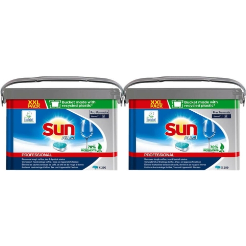 2x Sun Professional Vaatwastabletten All-in-1 Pro Formula 200 stuks