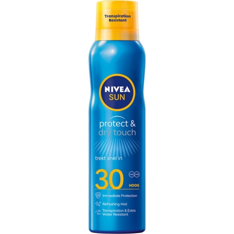 6x Nivea Sun Protect en Dry Touch Verfrissende Vernevelende Spray SPF30 200 ml