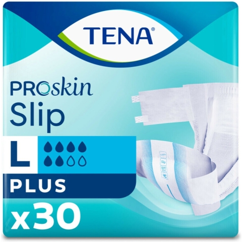 3x TENA Slip Plus ProSkin Large 30 stuks