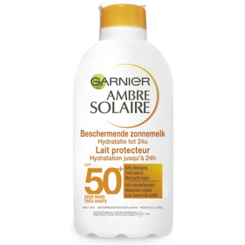 6x Garnier Ambre Solaire Hydra 24 Zonnebrandmelk SPF 50+ 200 ml