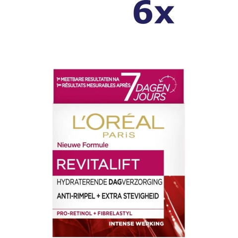 6x L'Oréal Revitalift Anti-Rimpel Dagcrème 50 ml