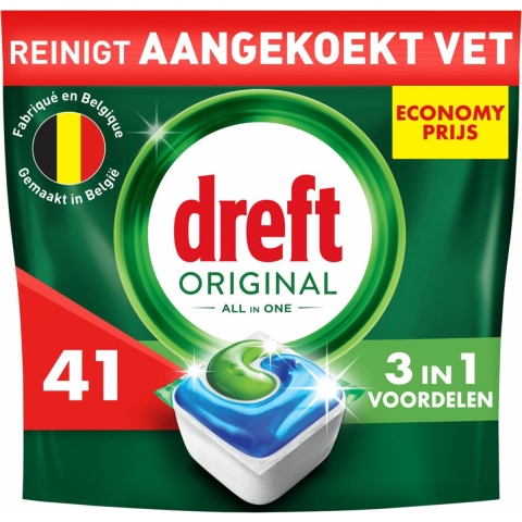 5x Dreft Vaatwastabletten All In One Original 41 stuks