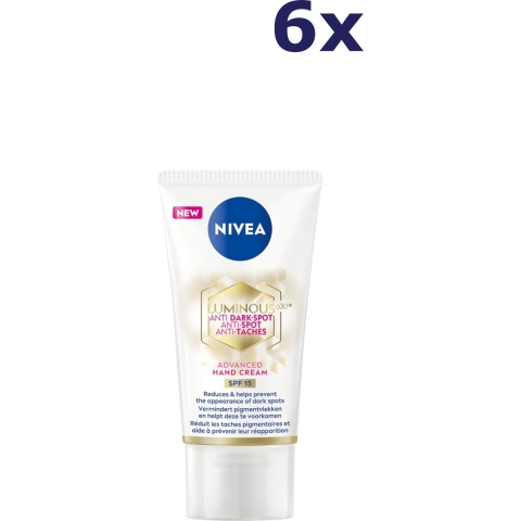 6x Nivea Handcréme Luminous 50 ml