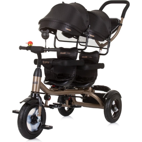 Driewieler Tandem Chipolino 2Play Obsidian/Gold