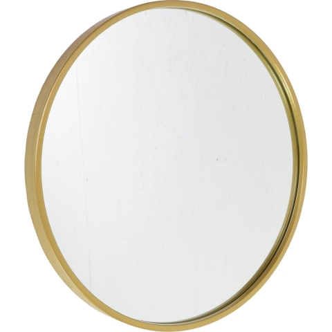 Fragix Boston wandspiegel rond - Goud - Metaal - Ø45cm - Industrieel