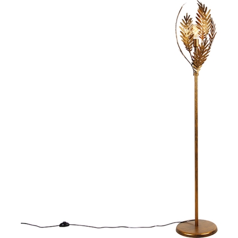 QAZQA Vintage vloerlamp goud 70 cm - Botanica