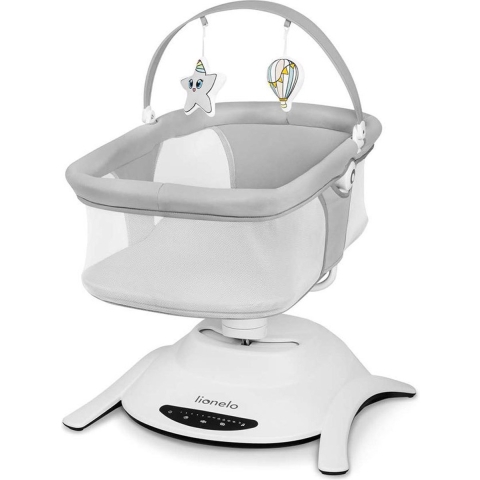 2-in-1 Babyswing en Wieg Lionelo Bella Grey Concrete