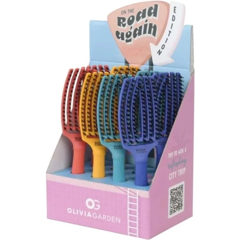 Olivia Garden Fingerbrush Display - On The Road Again Edition 8 stuks