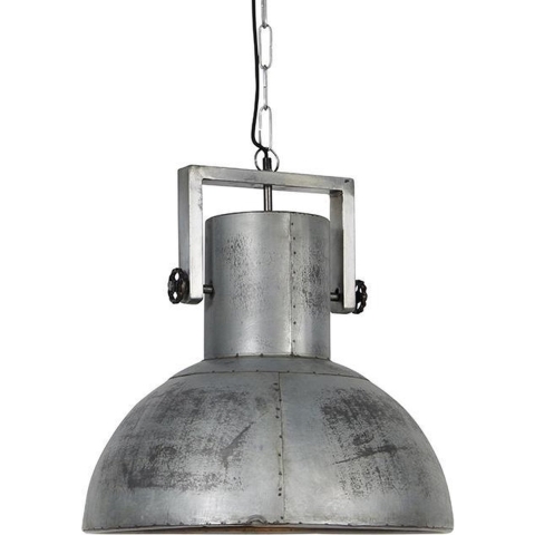 QAZQA Industriële hanglamp grijs 40 cm - Samia Sabo
