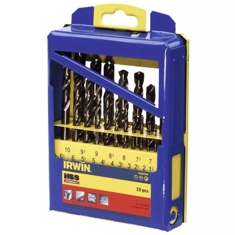 Irwin HSS Cobalt metaalborenset 19-delig