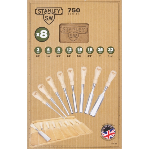 Steekbeitelset Sweatheart 8-delig 750 series Stanley 1-16-793