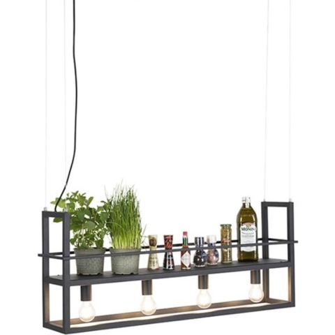 QAZQA Smart hanglamp zwart incl. WiFi A60 - Cage Rack