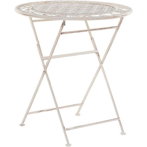 Beliani - TRIESTE - Tuintafel - Beige - 70 x 70 cm - Metaal