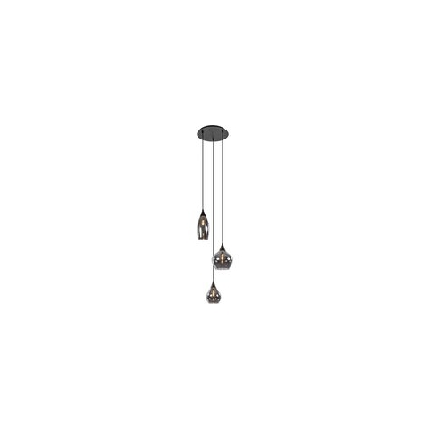 Highlight Hanglamp Cambio Black & Smoke 3 Lichts