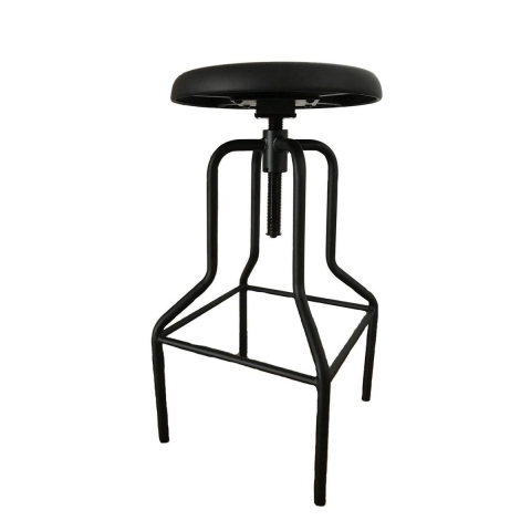 Legend Hoge draaibare kruk mat zwart - in hoogte verstelbaar