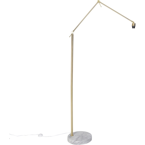 QAZQA Moderne vloerlamp goud verstelbaar - Editor