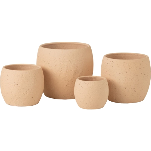 J-Line bloempot Enya - keramiek - beige - extra large - Ø 28.00 cm