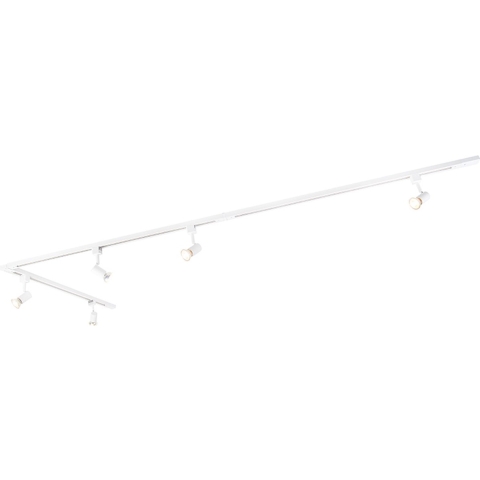 QAZQA Smart railsysteem wit 1-fase 5-lichts incl. Wifi GU10 - Jeany