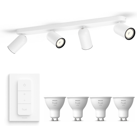 Philips Pongee Opbouwspot - Wit - 4 Lichtpunten