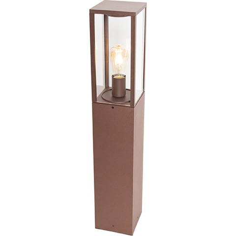QAZQA Industriële staande buitenlamp roestbruin 80 cm IP44 - Charlois
