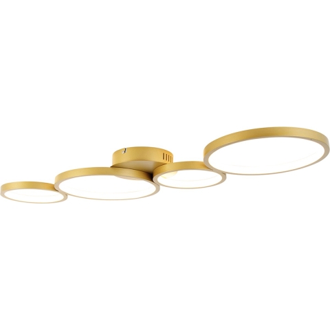 QAZQA Plafondlamp goud incl. LED 3 staps dimbaar 4-lichts - Lupolo