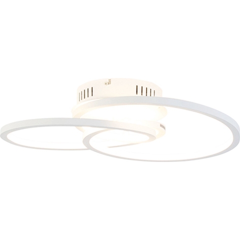 QAZQA Plafondlamp wit 45 cm incl. LED 3 staps dimbaar - Rowin