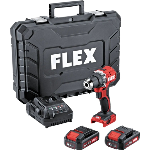 Flex Accu Boor / Schroef Machine Met 2x Accu En Lader DD2G18.0ECLD/2.5Ah Set