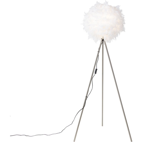 QAZQA Smart romantische vloerlamp wit incl. Wifi A60 - Feather