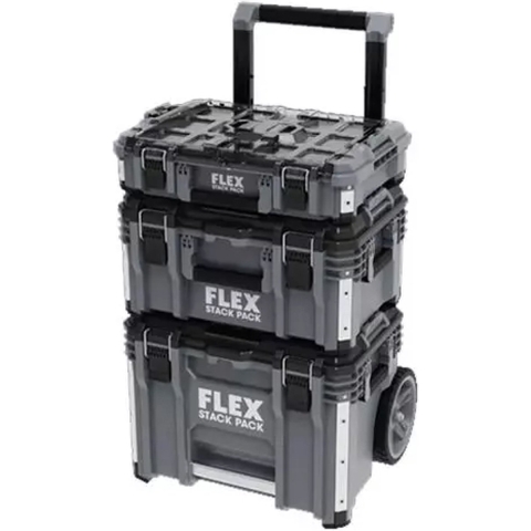 Flex Tools Stack Pack Opberg En Transport Koffer Set Complete 3 Delige