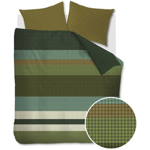 Beddinghouse Juno Dekbedovertrek 200 x 200/220 cm - Groen